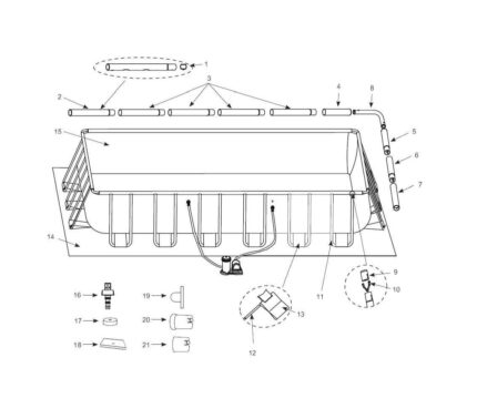 Horizontalna (A) šipka za Prism Frame bazen — 12219
