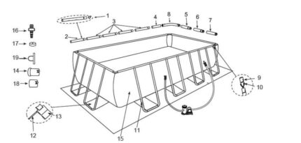 Vertikalna šipka za Ultra XTR Frame bazene — 12429A