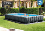 Intex Ultra XTR Rectangular Frame sa čeličnom konstrukcijom i peščanom pumpom – 9.75m x 4.88m x 1.32m — 26374NP