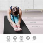 Joga podloga 180x60 cm, 5,5 mm, crna - PZ11648