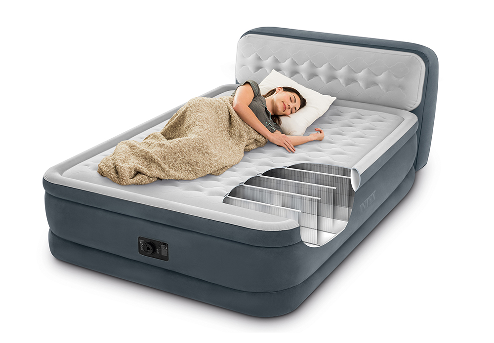 Intex Queen Deluxe vazdušni krevet sa uzglavljem i ugrađenom pumpom 152 x 236 x 86 cm Intex Queen Deluxe vazdušni krevet sa uzglavljem i ugrađenom pumpom 152 x 236 x 86 cm - 64448ND